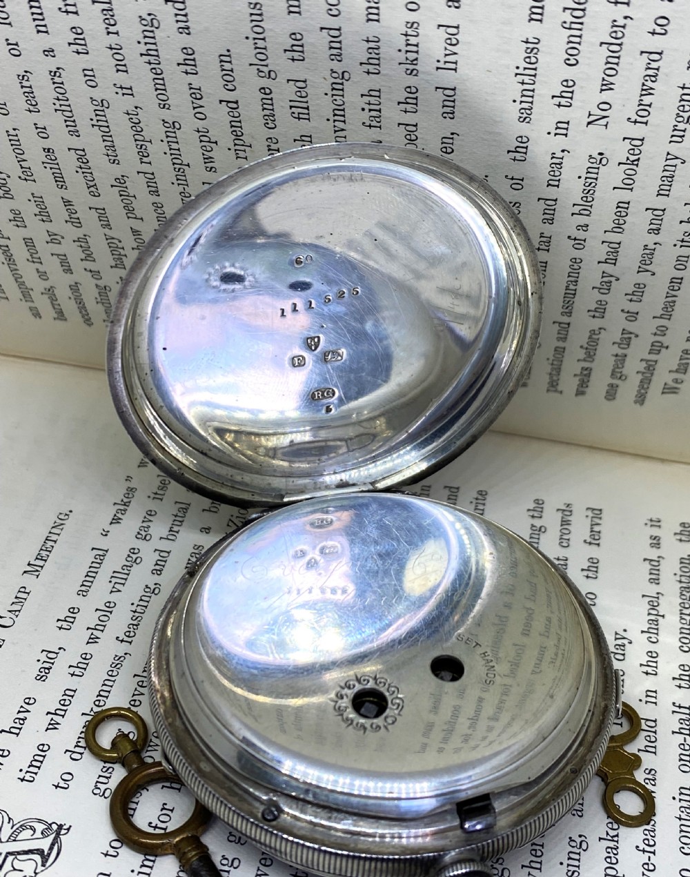 Rare Victorian Chester Silver Centre Seconds Chronograph Pocket Watch View V