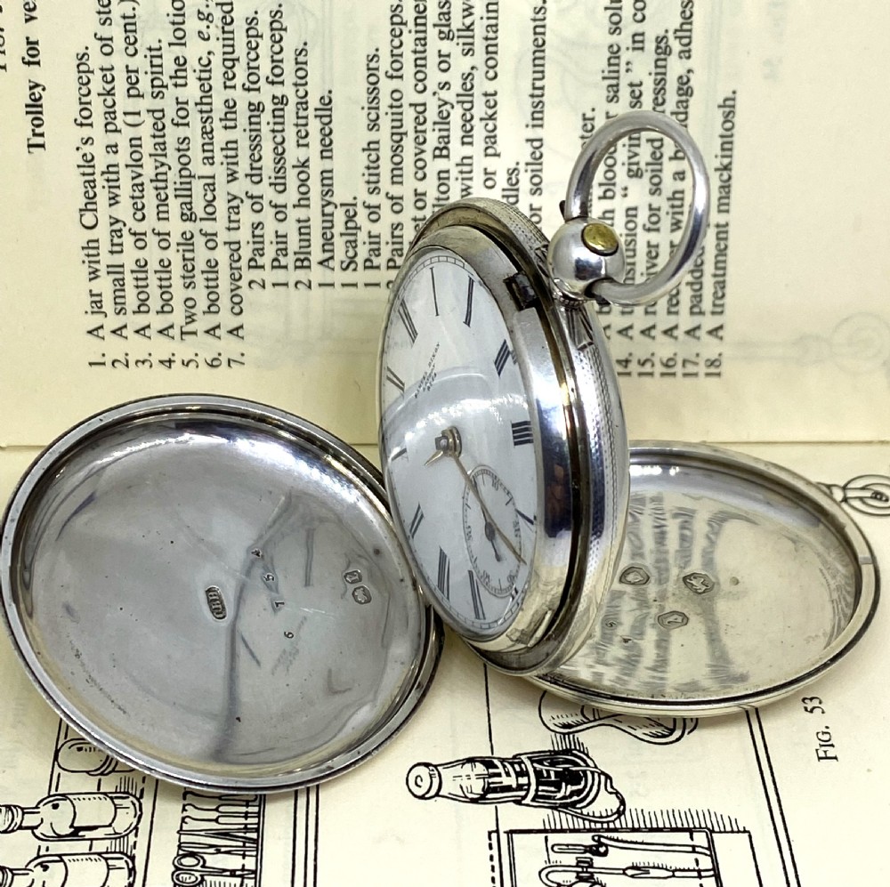 1860 Silver Full Hunter Pocket Watch Samuel Dixon