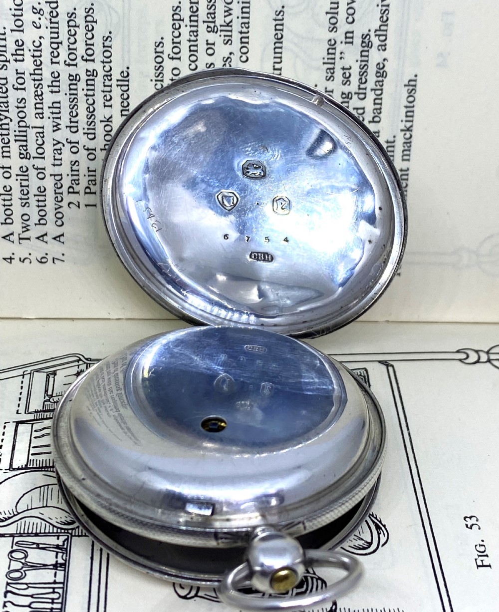 1860 Silver Full Hunter Pocket Watch Samuel Dixon View III