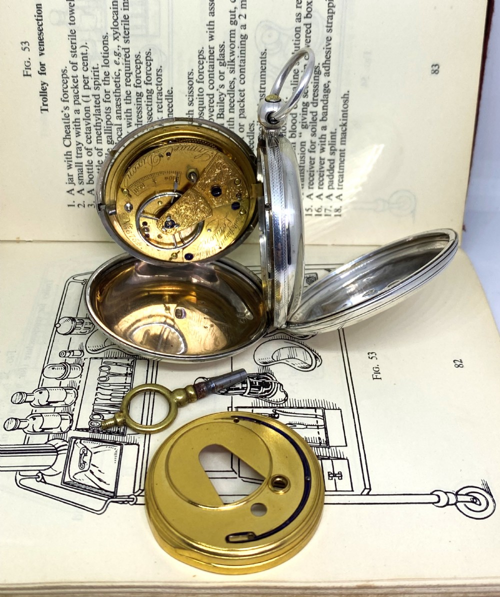1860 Silver Full Hunter Pocket Watch Samuel Dixon View VI