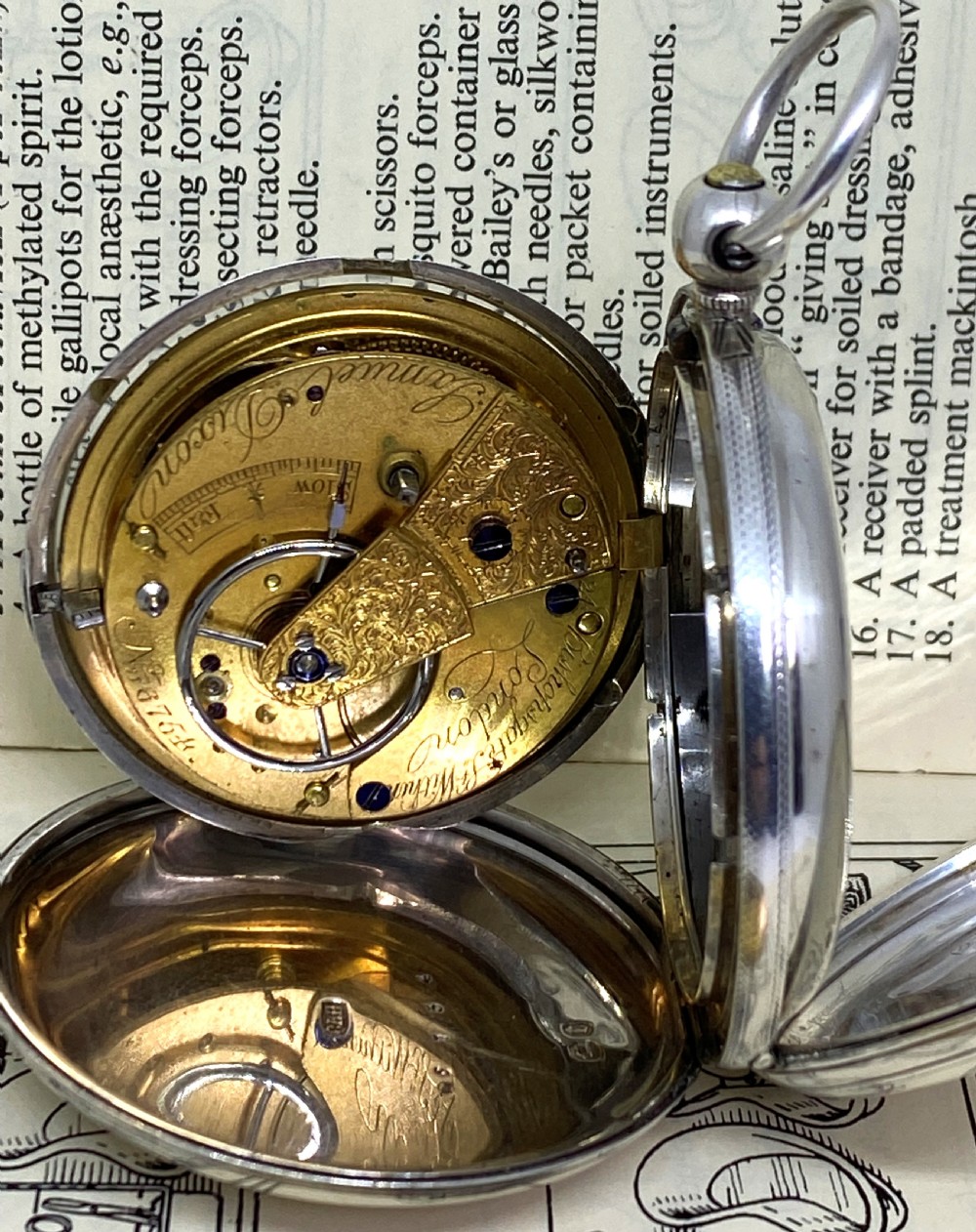 1860 Silver Full Hunter Pocket Watch Samuel Dixon View VII