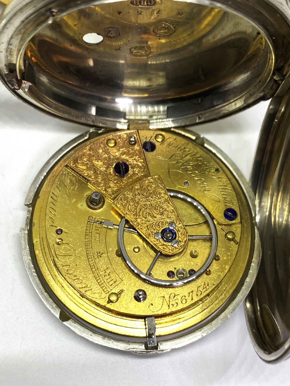 1860 Silver Full Hunter Pocket Watch Samuel Dixon View IX