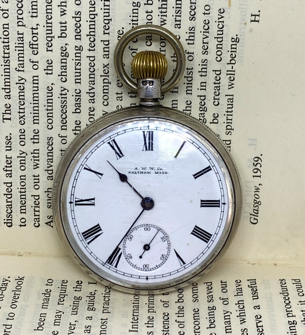 Good Waltham Silver Open Face Pocket Watch