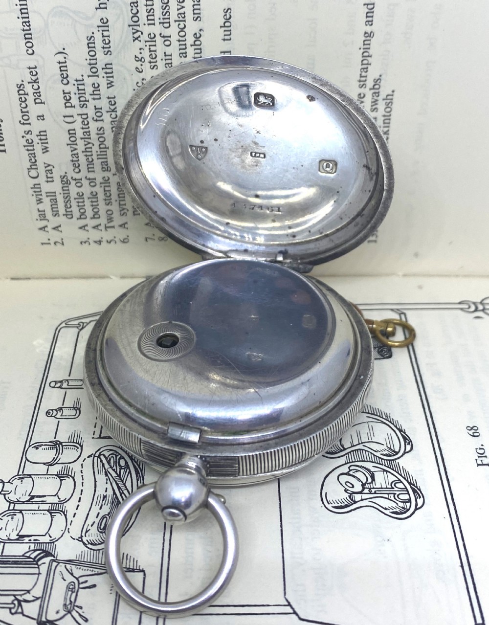 Antique Chester Silver J G Graves Open Face Pocket Watch View III