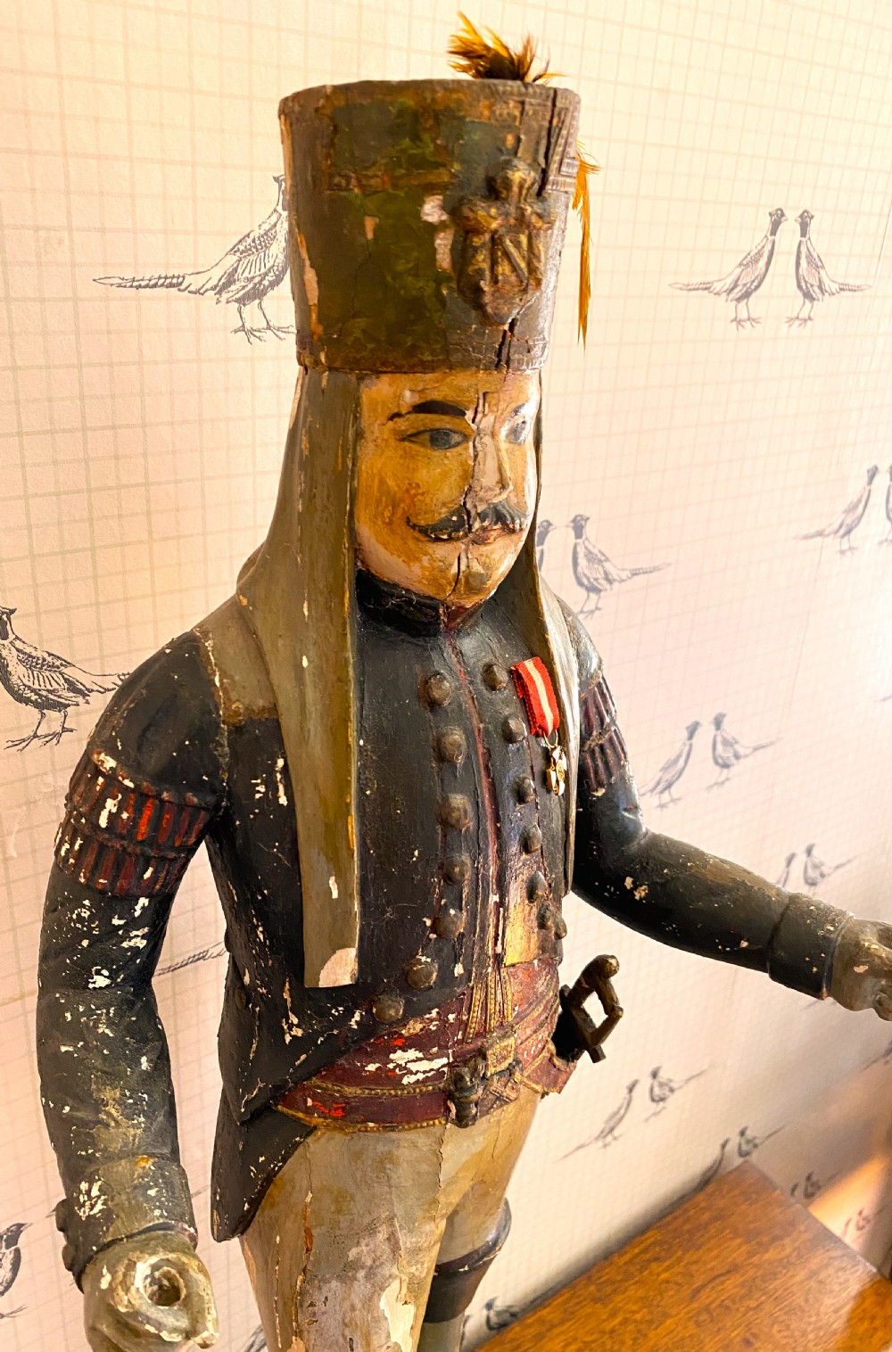 Large 19thC Folk Art Prussian Soldier Figure View III
