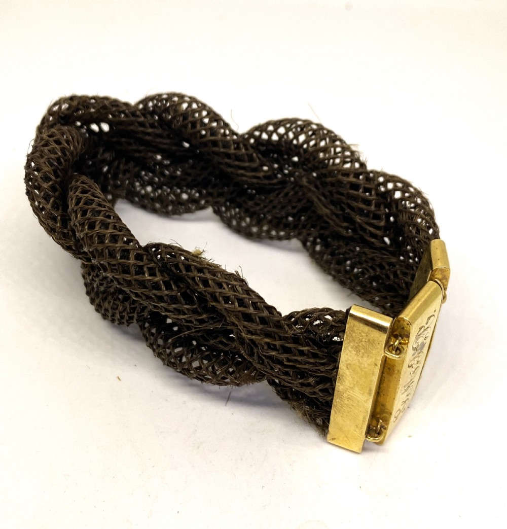 Victorian Mourning Bracelet With 18ct Gold Clasps