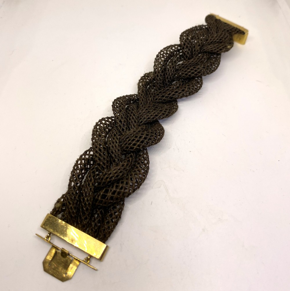Victorian Mourning Bracelet With 18ct Gold Clasps View V