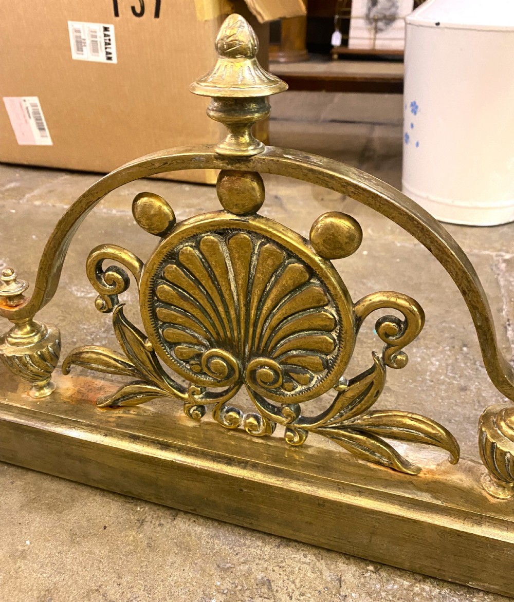Huge Ornate Victorian Brass Fender View IV