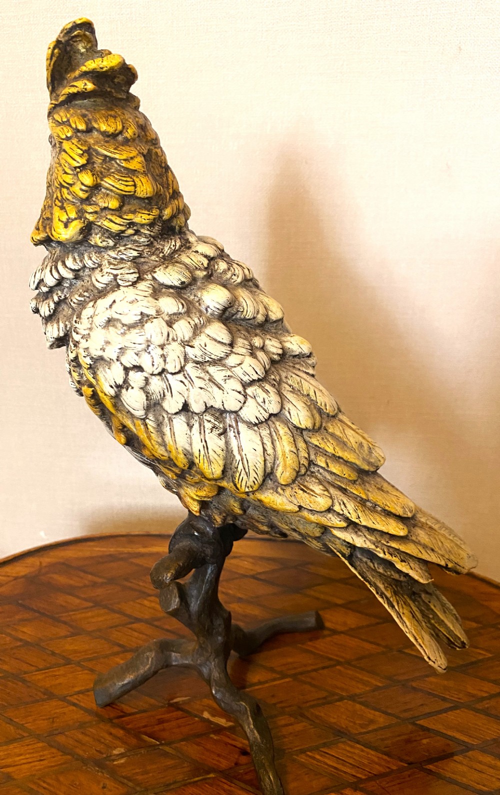 Large Franz Bergman (1861-1936) Cold Painted Bronze Cockatoo Parrot View IV