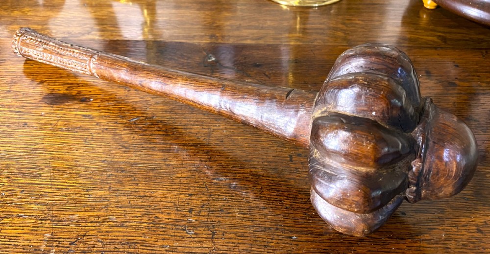 Antique Lobed Fijian Ula Throwing Club View II