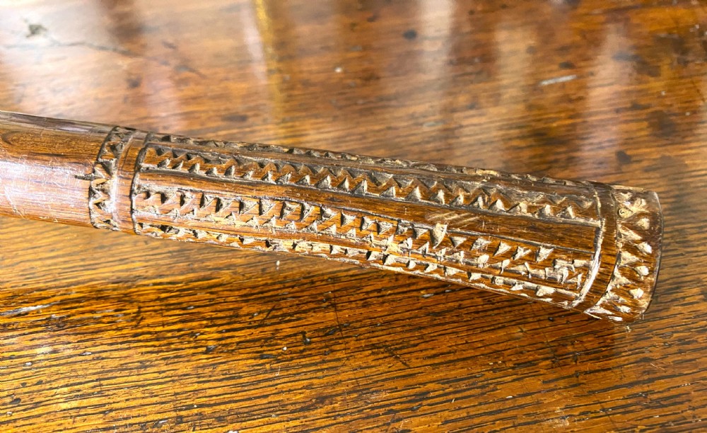 Antique Lobed Fijian Ula Throwing Club View V