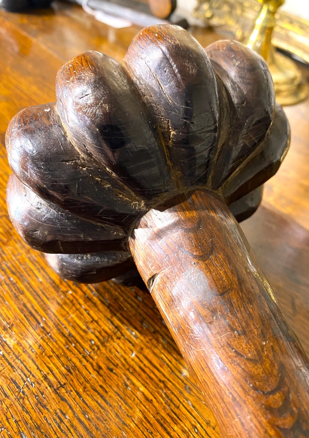 Antique Lobed Fijian Ula Throwing Club View VI