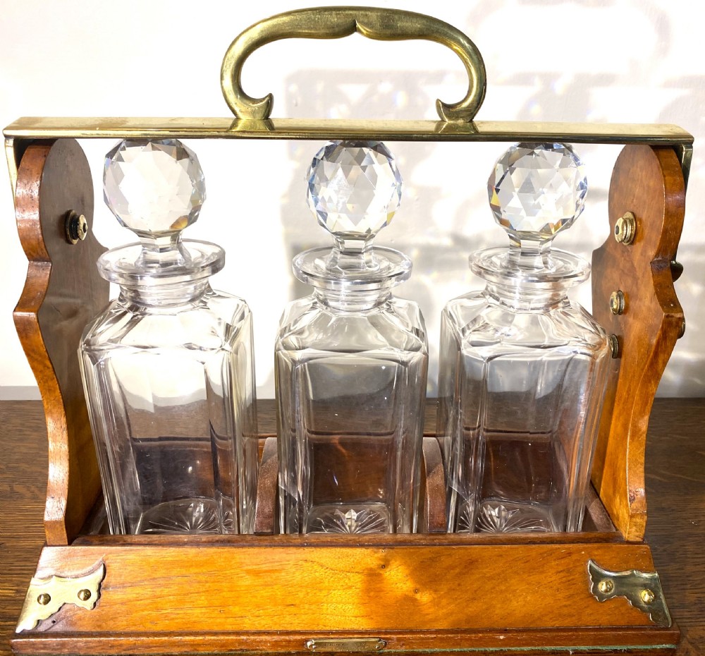 Fine Walnut Tantalus By Betjemanns