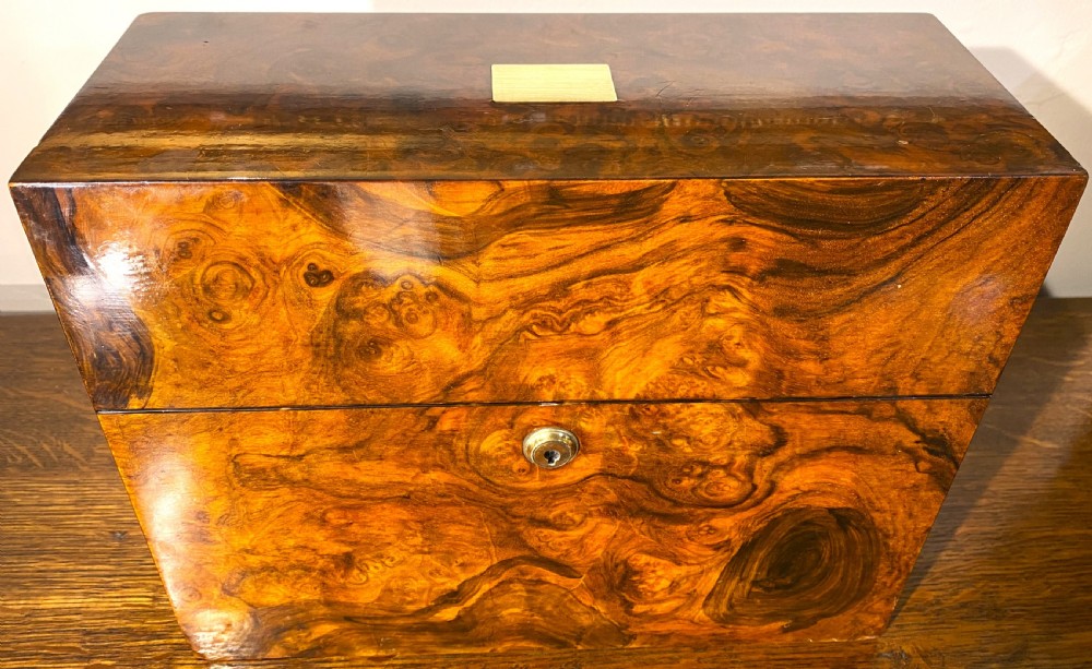 Burr Walnut Three Bottle Decanter Box  View II