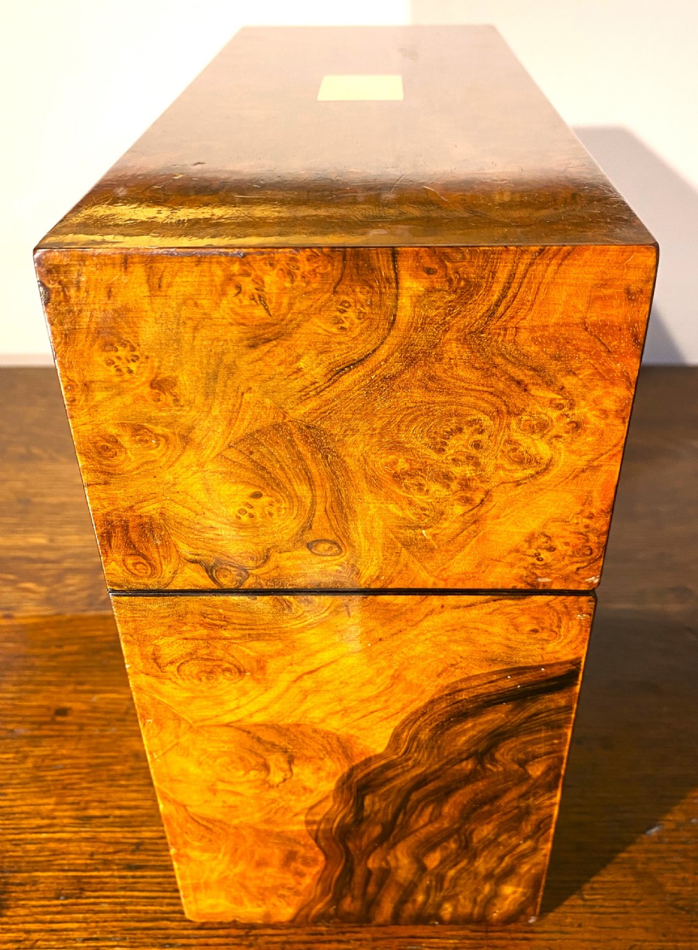 Burr Walnut Three Bottle Decanter Box  View III