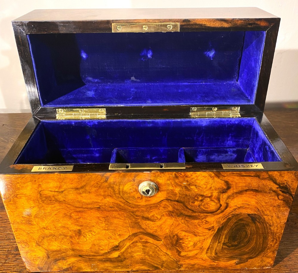 Burr Walnut Three Bottle Decanter Box  View VI