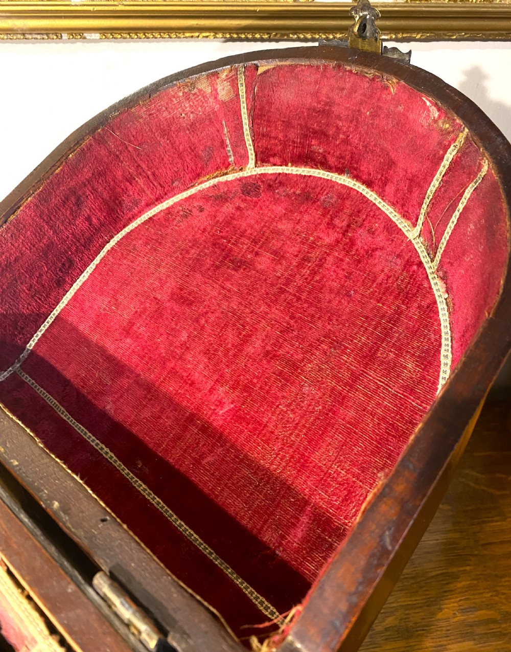George II Mahogany Bow Fronted Knife Box c1750 View X