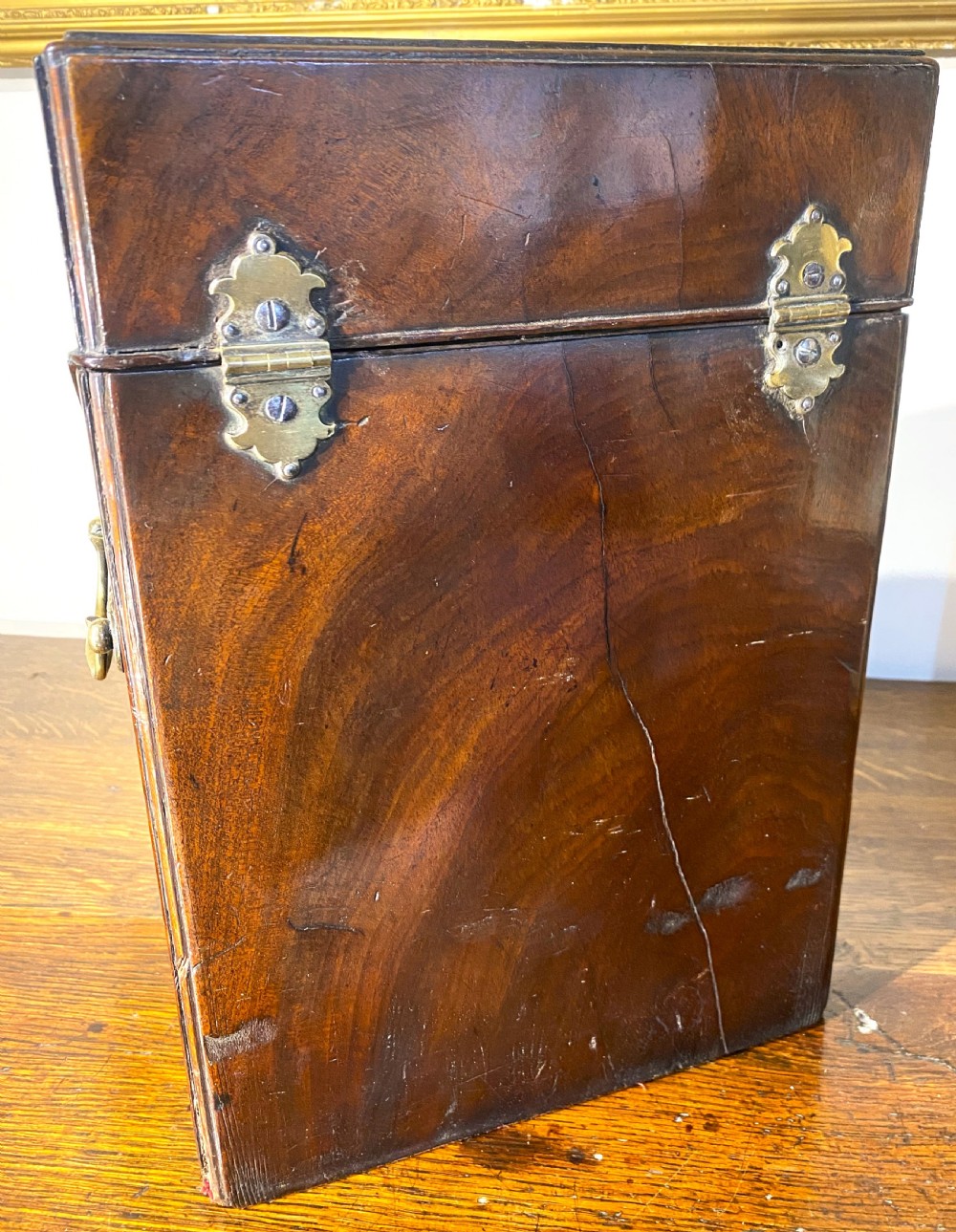 George II Mahogany Bow Fronted Knife Box c1750 View XII