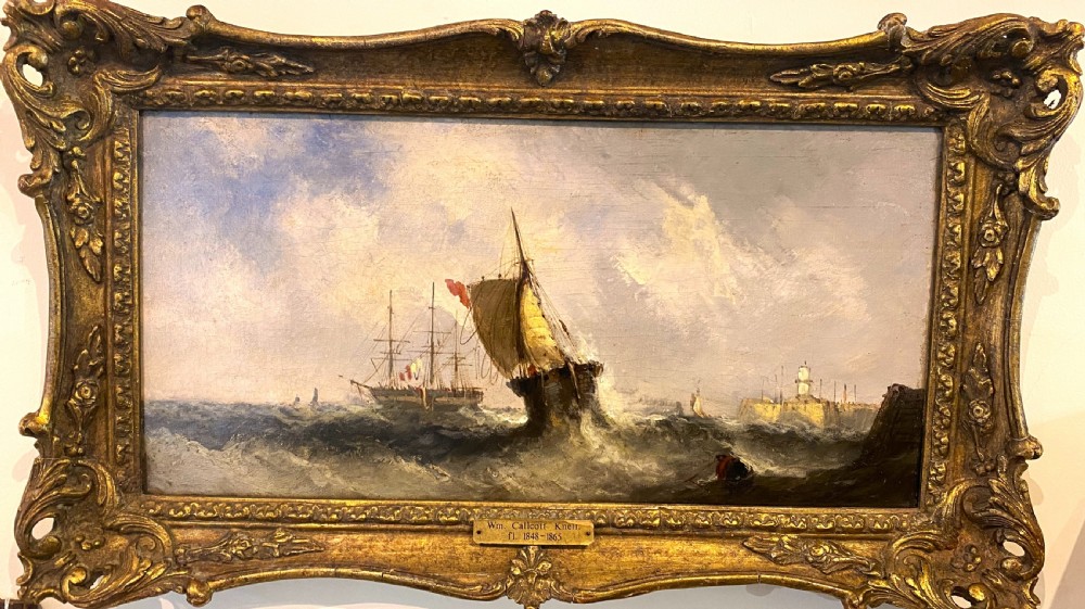 William Callcott Knell Maritime Oil On Canvas