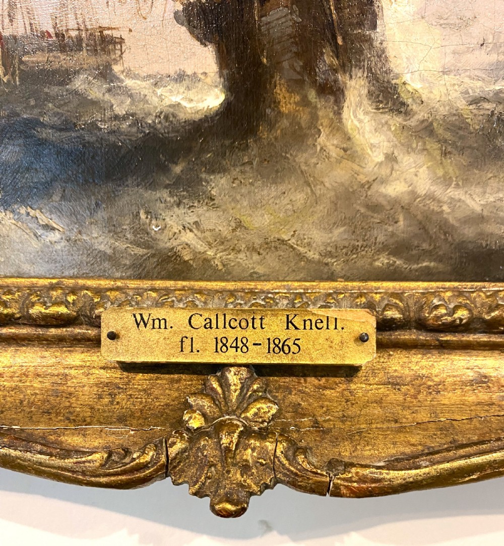William Callcott Knell Maritime Oil On Canvas View III