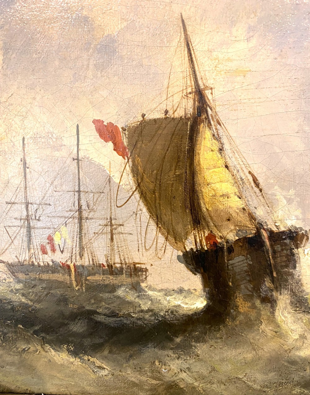 William Callcott Knell Maritime Oil On Canvas View IV