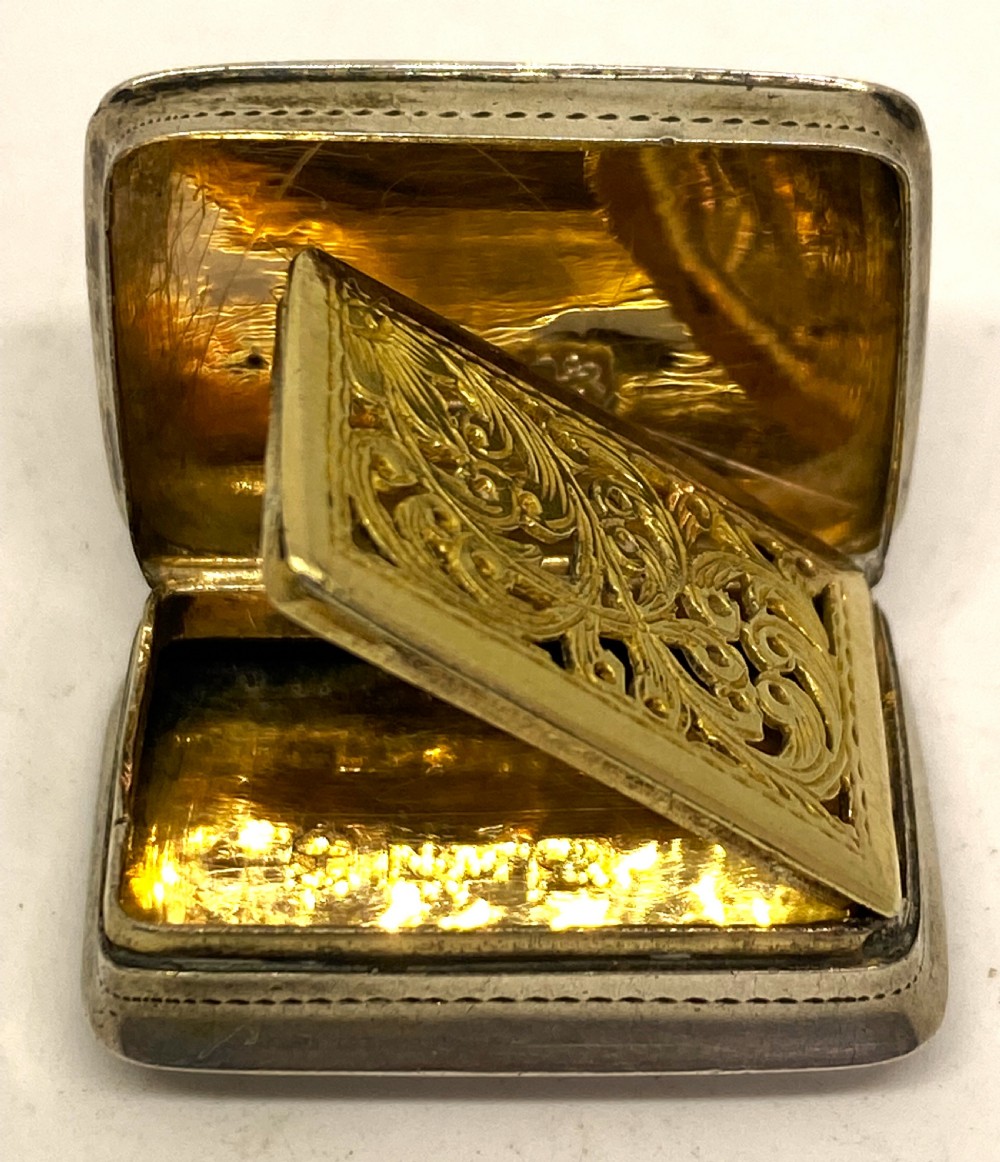 Nathaniel Mills Silver Georgian Vinaigrette