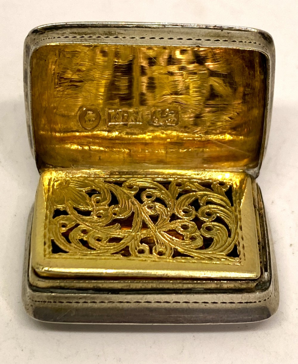 Nathaniel Mills Silver Georgian Vinaigrette View II