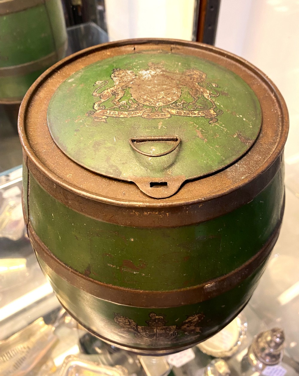 Rare Toleware Colman's Mustard Shop Display Barrel View III
