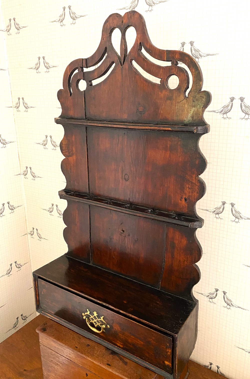 Large George III Stained Pine Spoon Rack View II