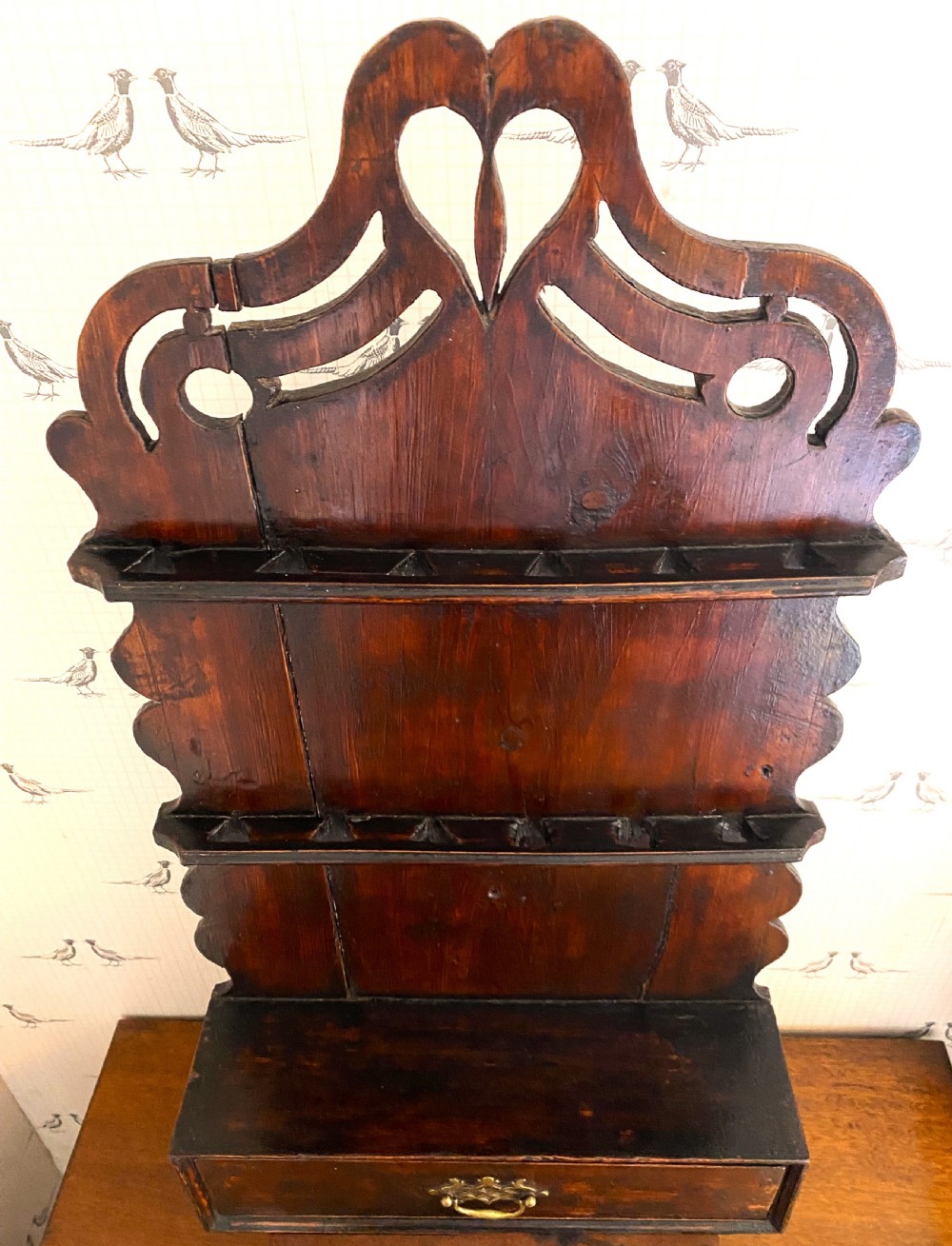 Large George III Stained Pine Spoon Rack View IV