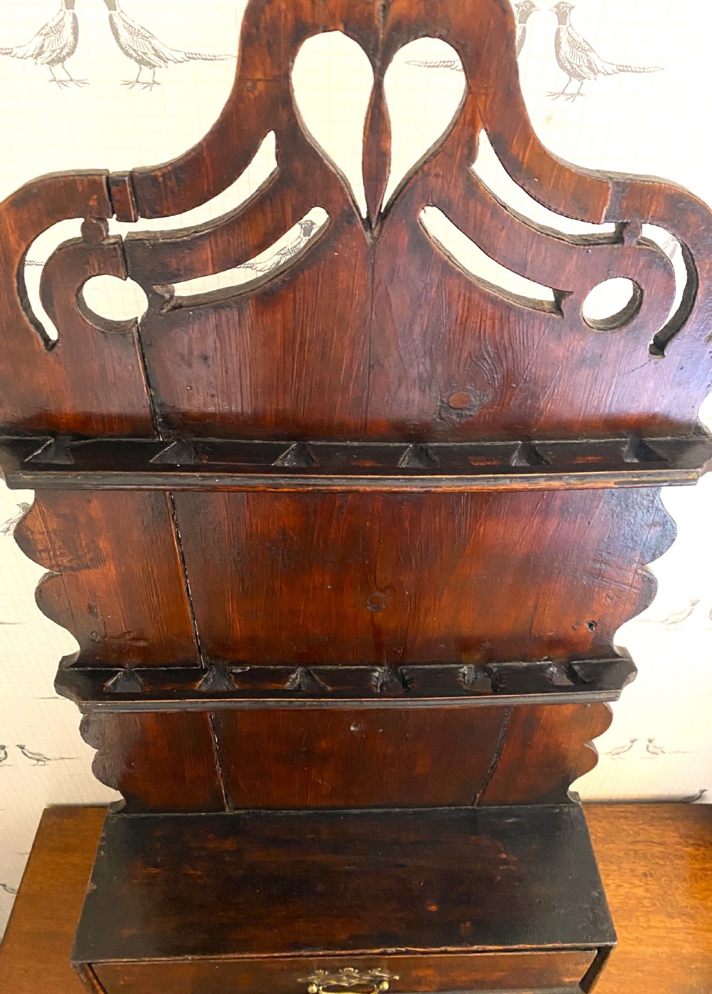 Large George III Stained Pine Spoon Rack View VII