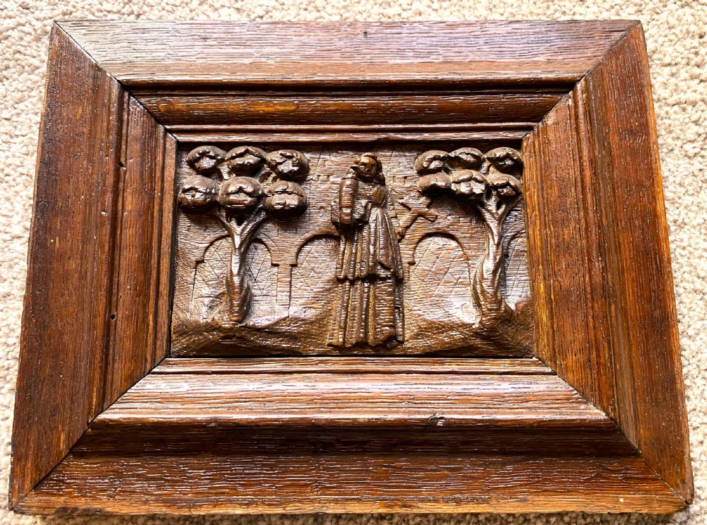Set Of Four Flemish Carved Oak Panels c1600 View III