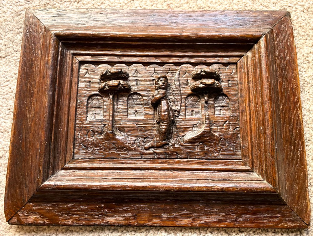 Set Of Four Flemish Carved Oak Panels c1600 View IV