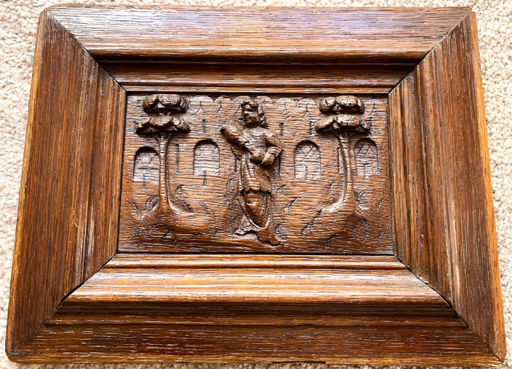 Group Of Four Flemish Carved Oak Panels c1600 View III