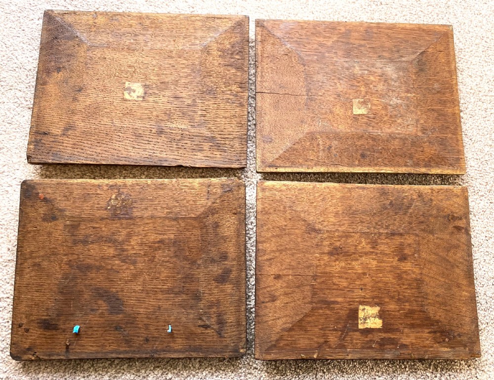 Group Of Four Flemish Carved Oak Panels c1600 View VI