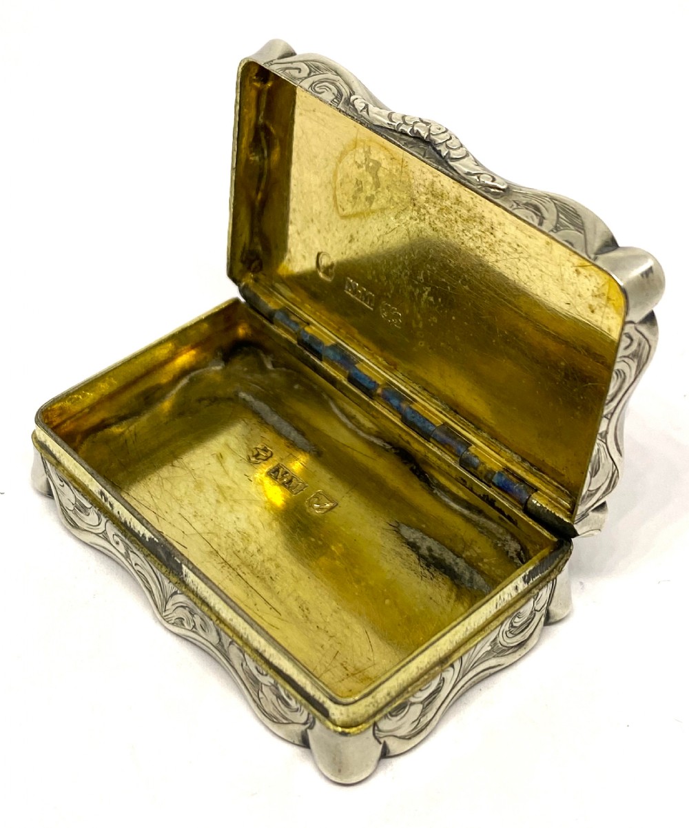 Antique Nathaniel Mills Silver Snuff Box View III