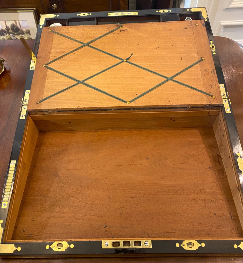 Fine Regency Period Campaign Writing Slope View IX