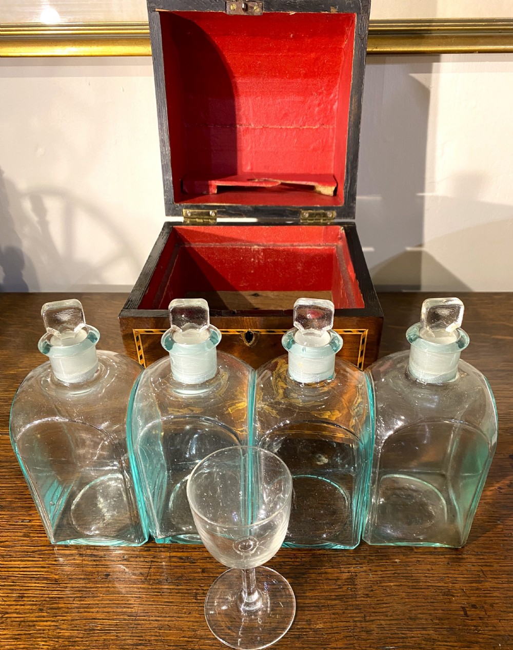Anglo-Dutch Decanter Box With Contents View VI