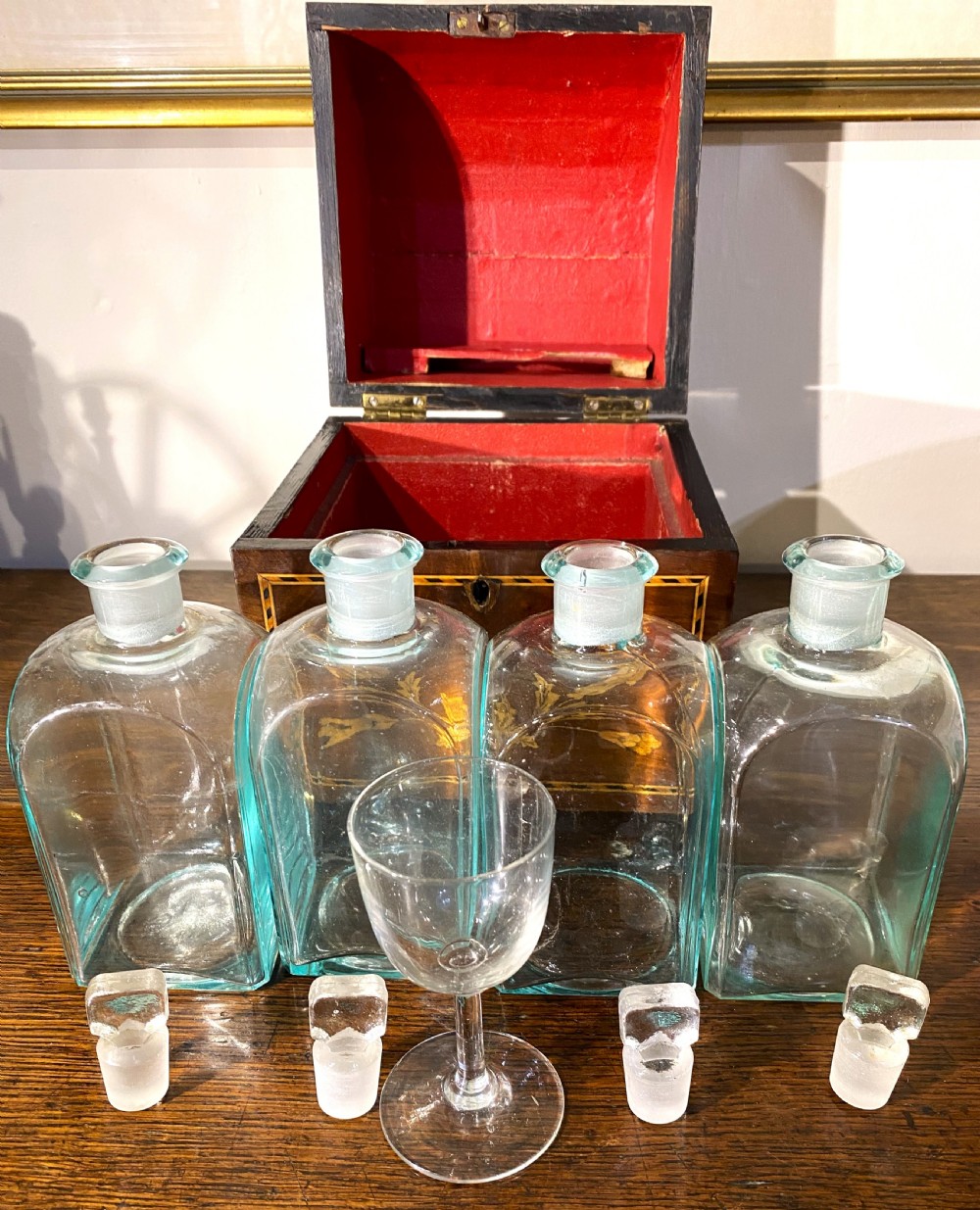 Anglo-Dutch Decanter Box With Contents View VII