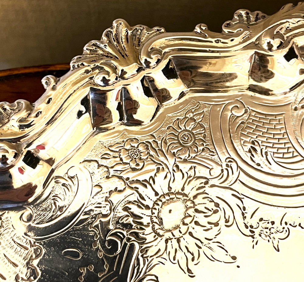 Large George II William Peaston Silver Salver 1748 View V
