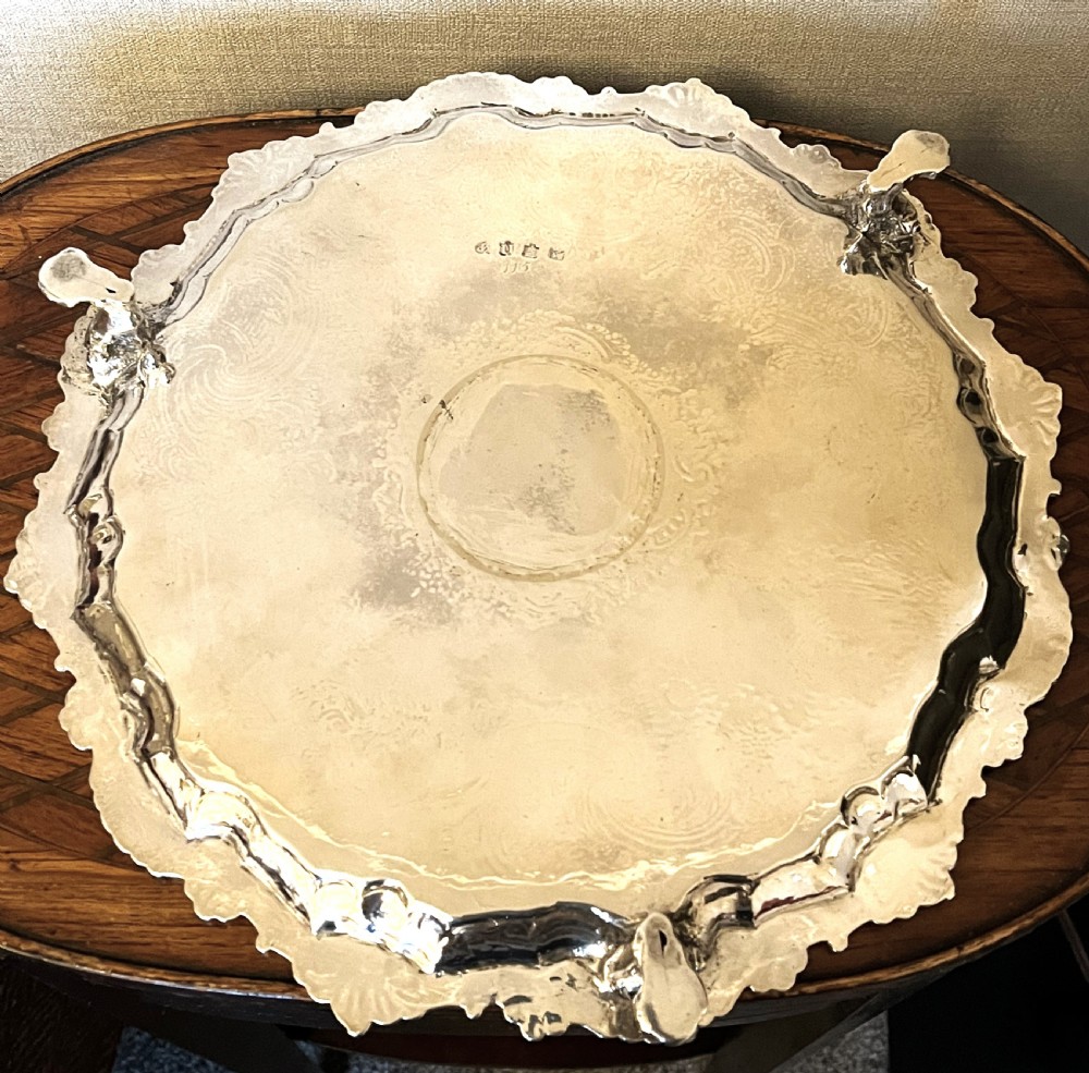 Large George II William Peaston Silver Salver 1748 View VI