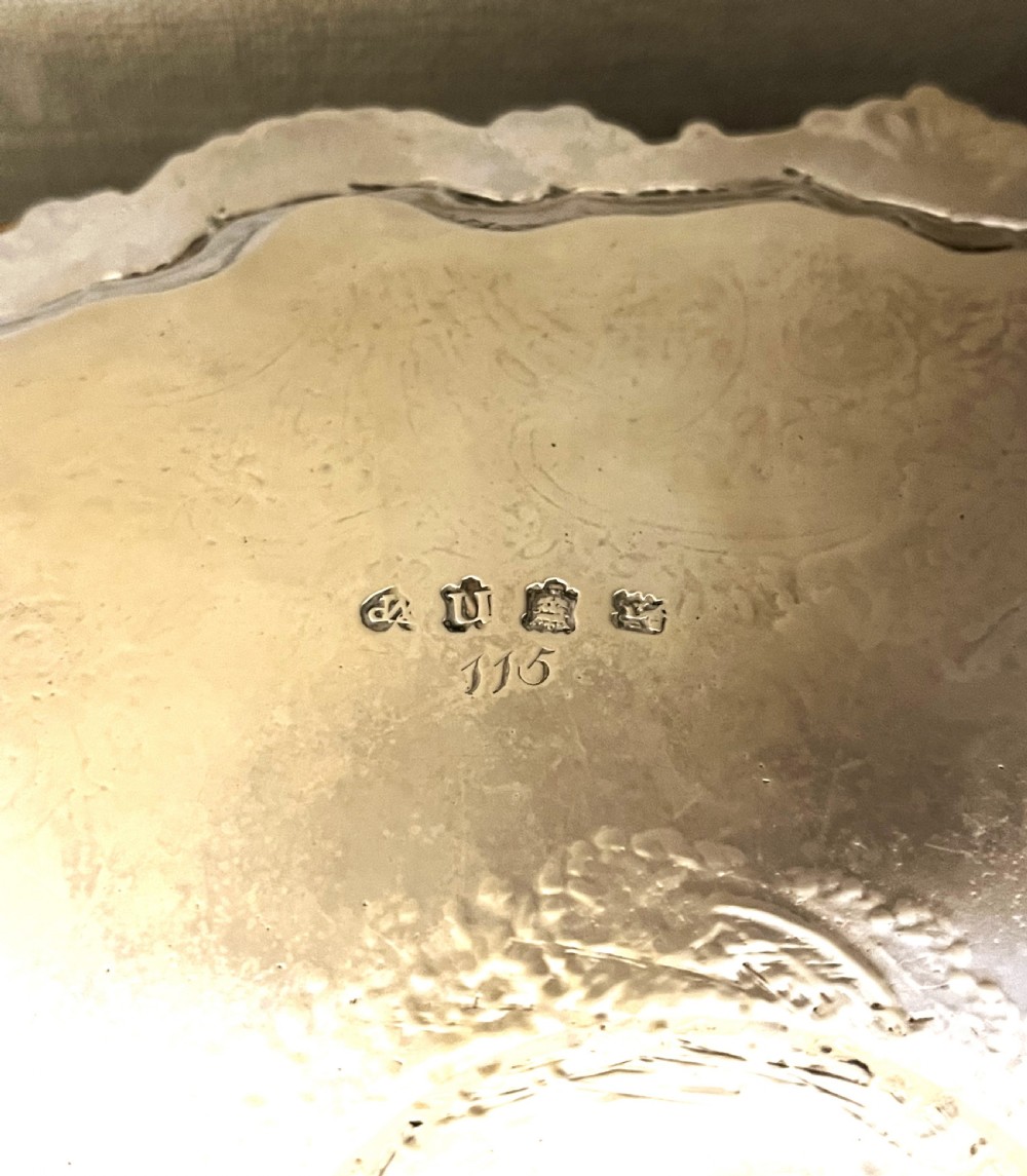 Large George II William Peaston Silver Salver 1748 View VII