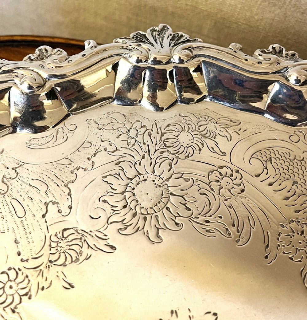 Large George II William Peaston Silver Salver 1748 View IX