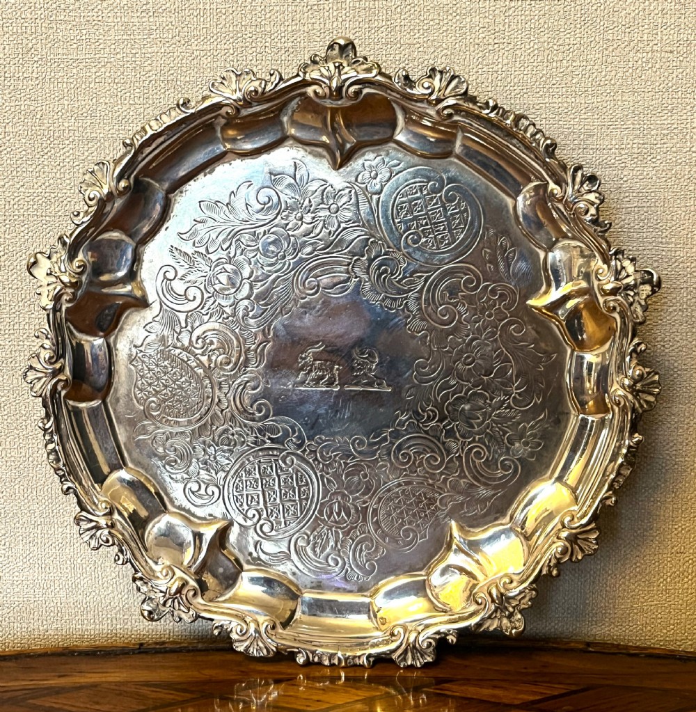 Fine Elizabeth Jones Georgian Silver Salver 1791