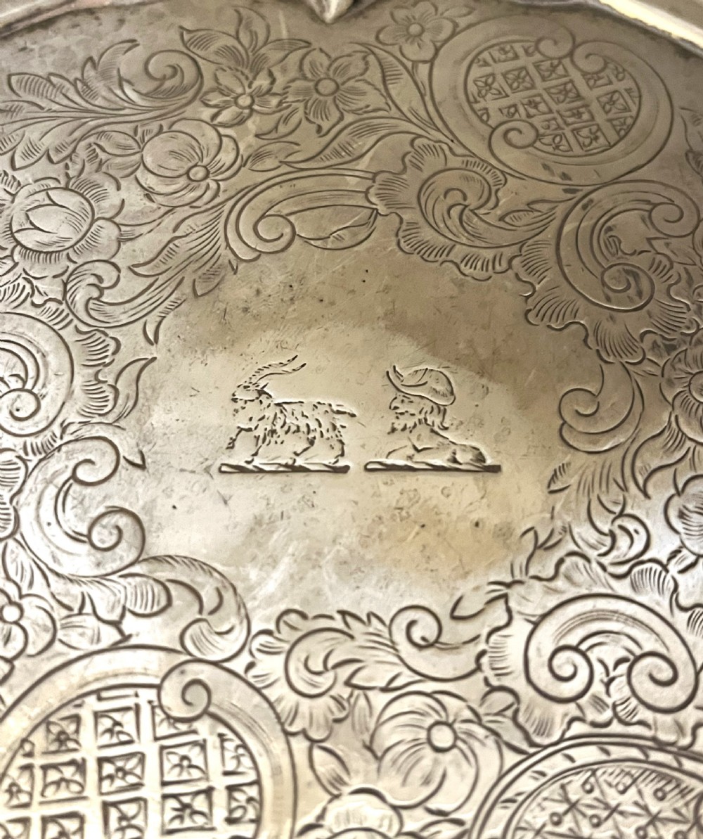 Fine Elizabeth Jones Georgian Silver Salver 1791 View III