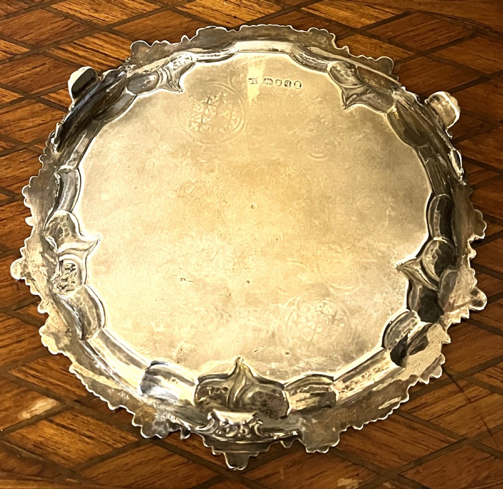 Fine Elizabeth Jones Georgian Silver Salver 1791 View V