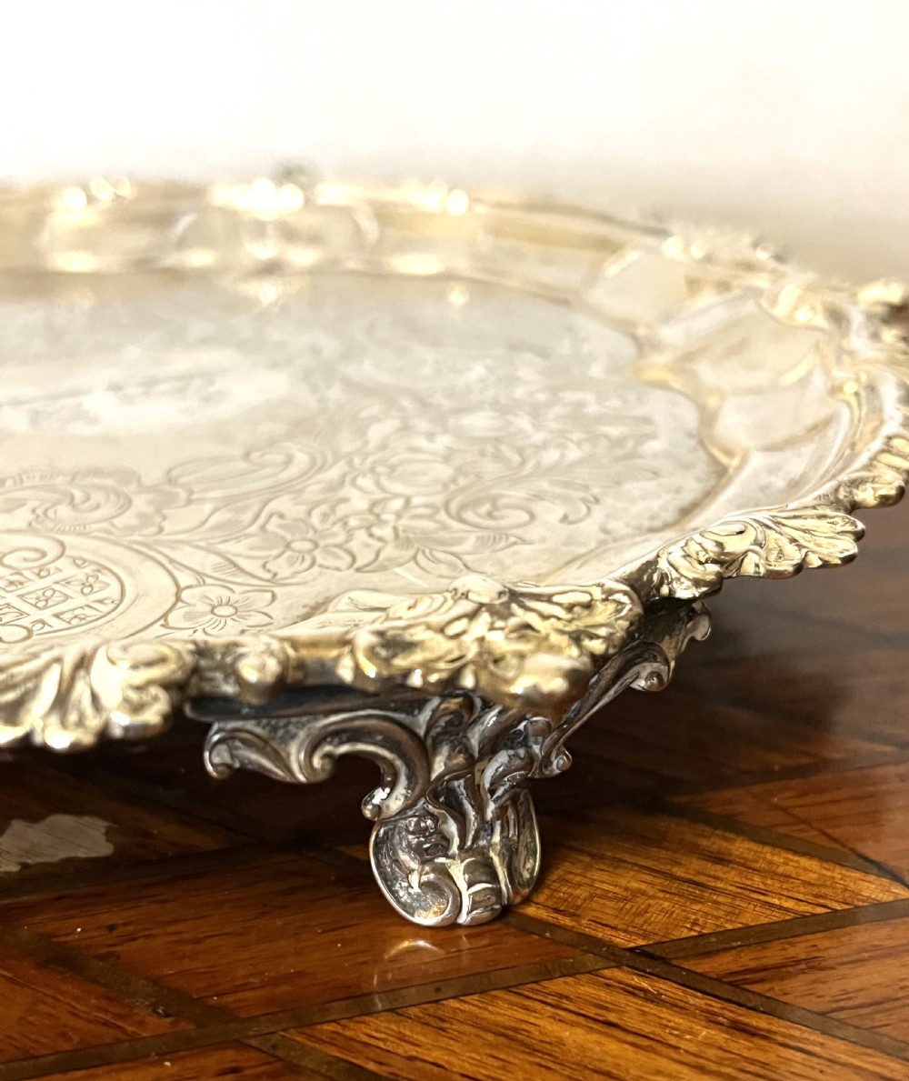 Fine Elizabeth Jones Georgian Silver Salver 1791 View VII