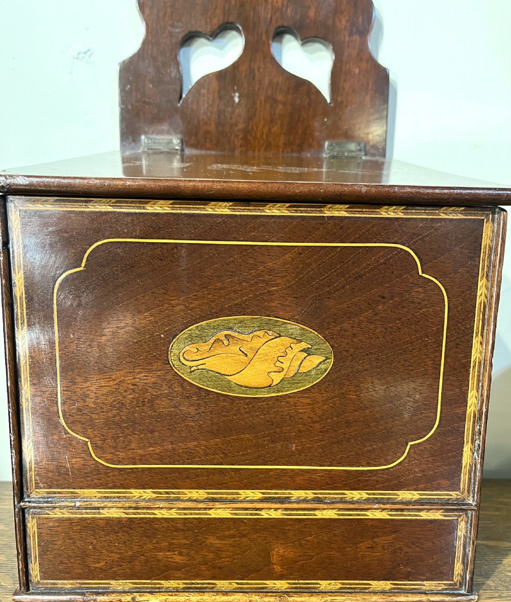Fine Georgian Inlaid Salt Box View II