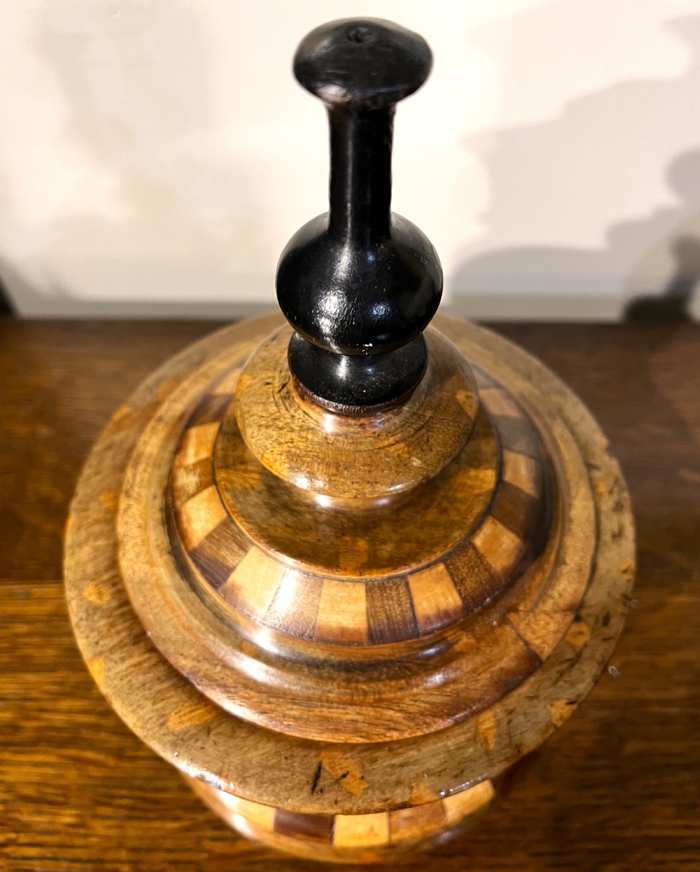 Fine Early Victorian Dutch Turned & Staved Treen Tobacco Jar View III