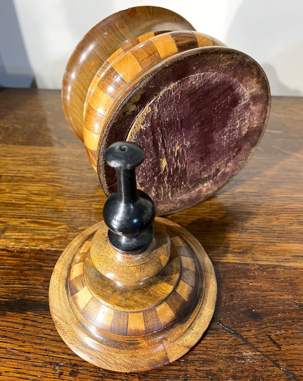 Fine Early Victorian Dutch Turned & Staved Treen Tobacco Jar View V
